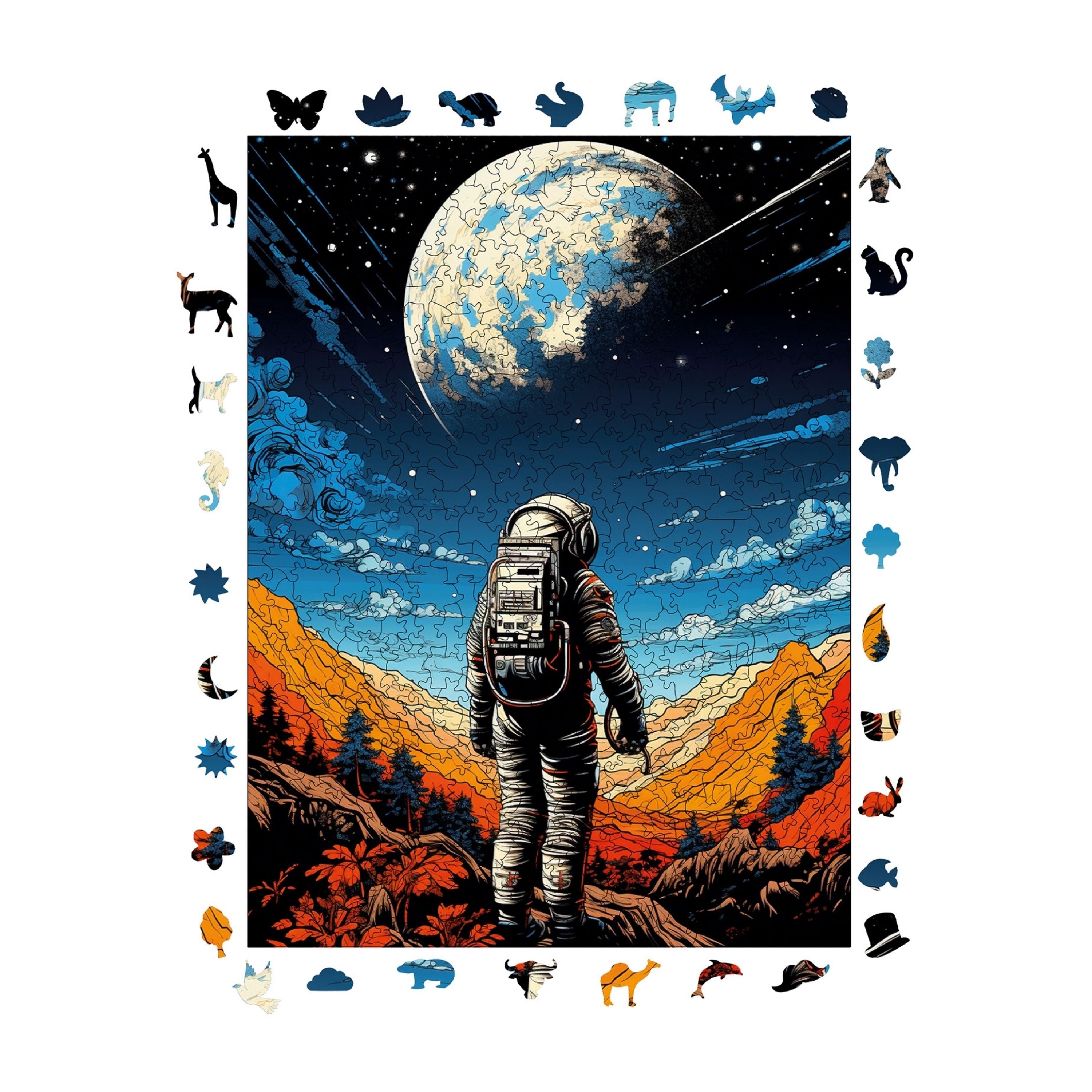 Uzay Yolcusu - Ahşap Puzzle