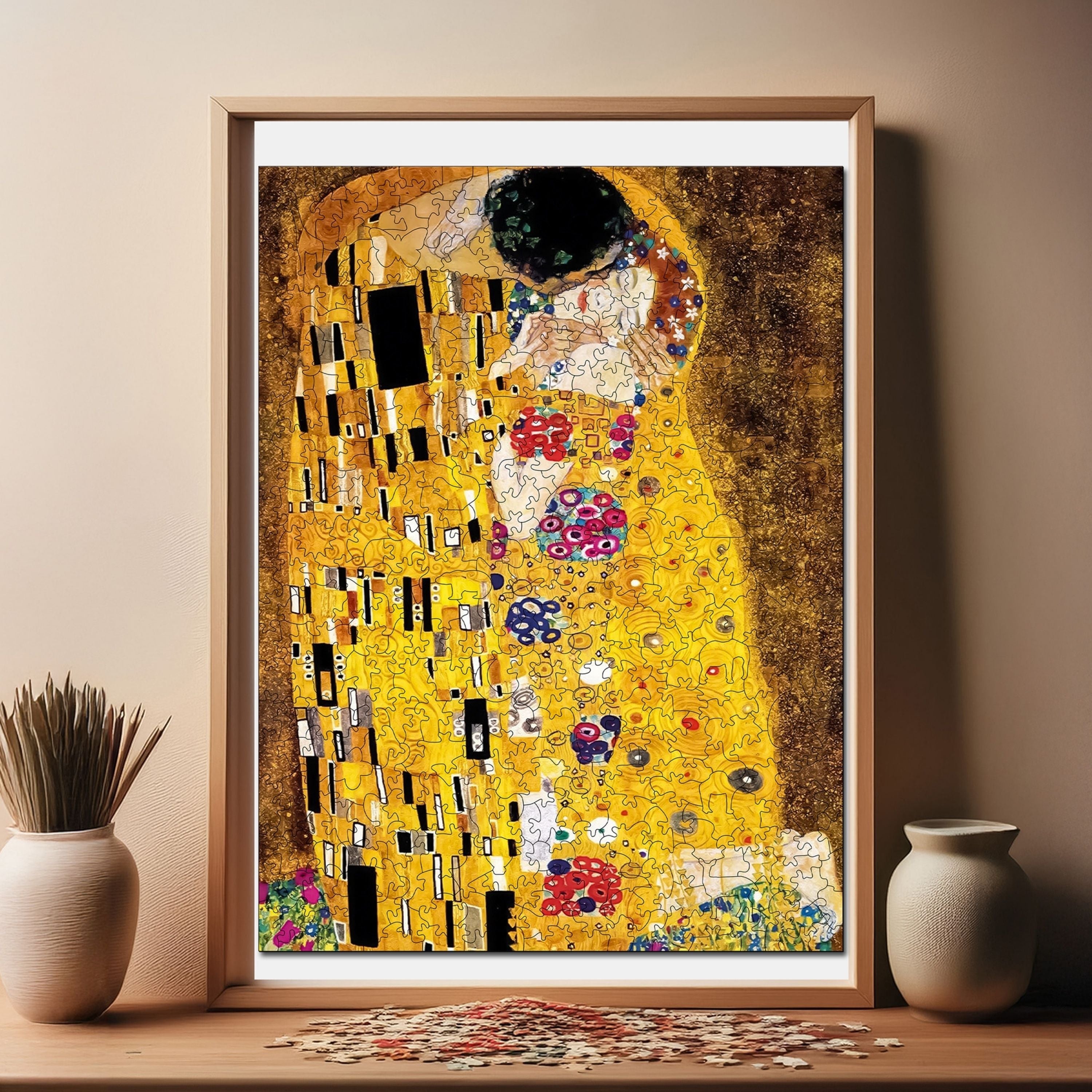 Gustav Klimt Öpücük - Ahşap Puzzle