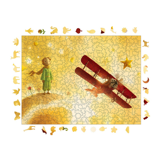 Yetişkinler İçin Ahşap Puzzle, Küçük Prens Premium Puzzle, 450 Parça Zorlu Ahşap Yapboz, 11,4"x15,4" (29x39 cm) Benzersiz Şekil, Yetişkinler İçin Ahşap Yapboz