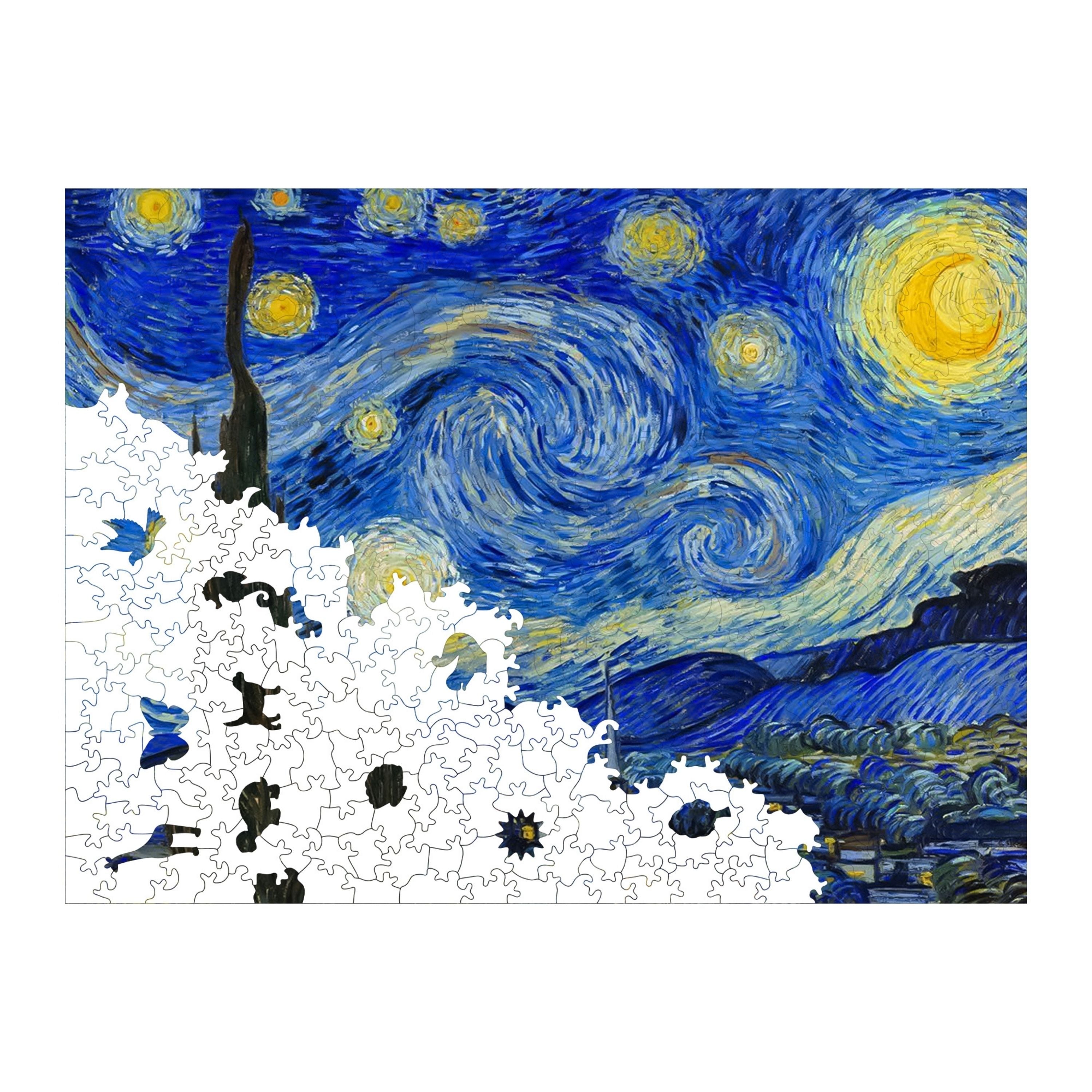 Van Gogh Yıldızlı Gece - Ahşap Puzzle