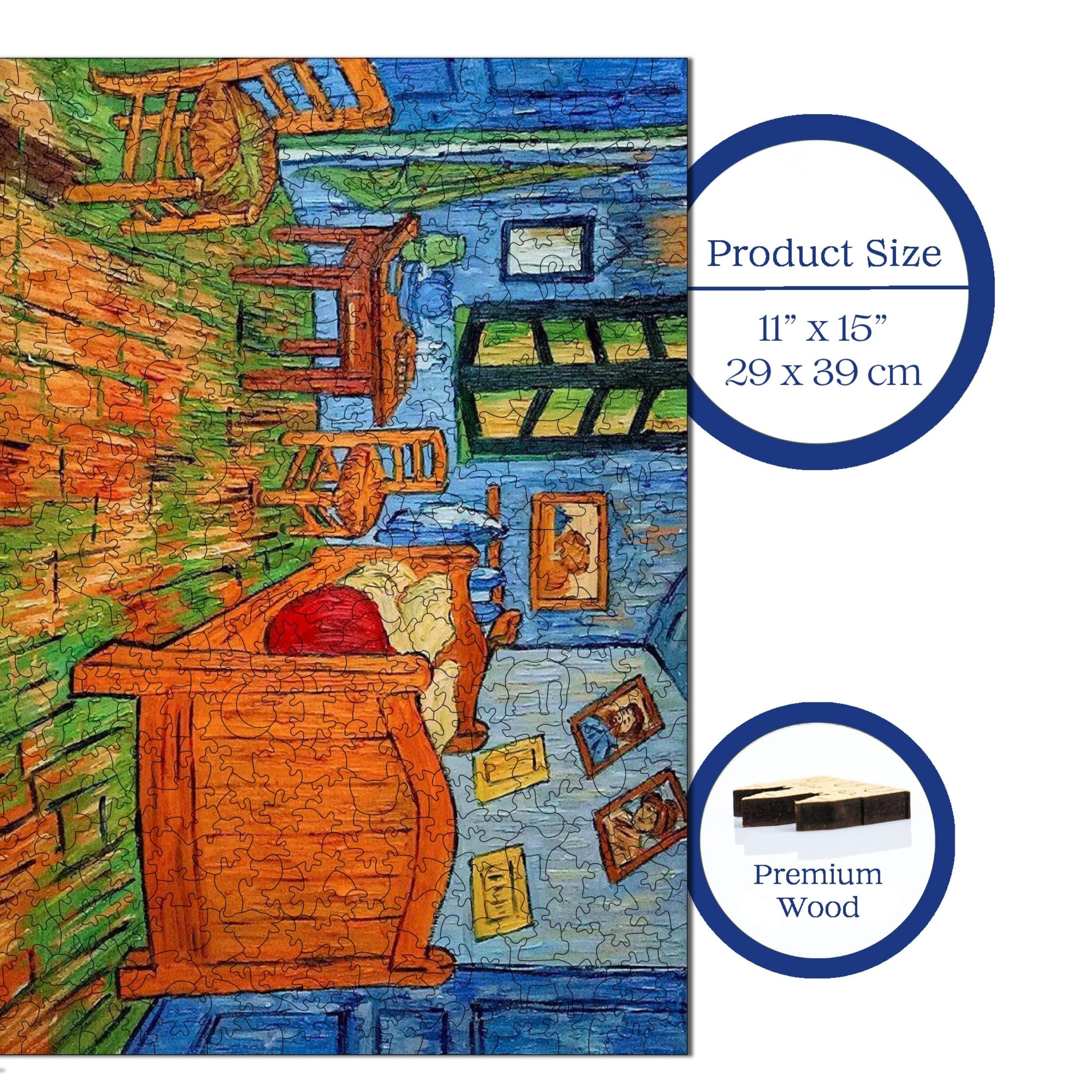 Van Gogh Arles'daki Yatak Odası - Ahşap Puzzle