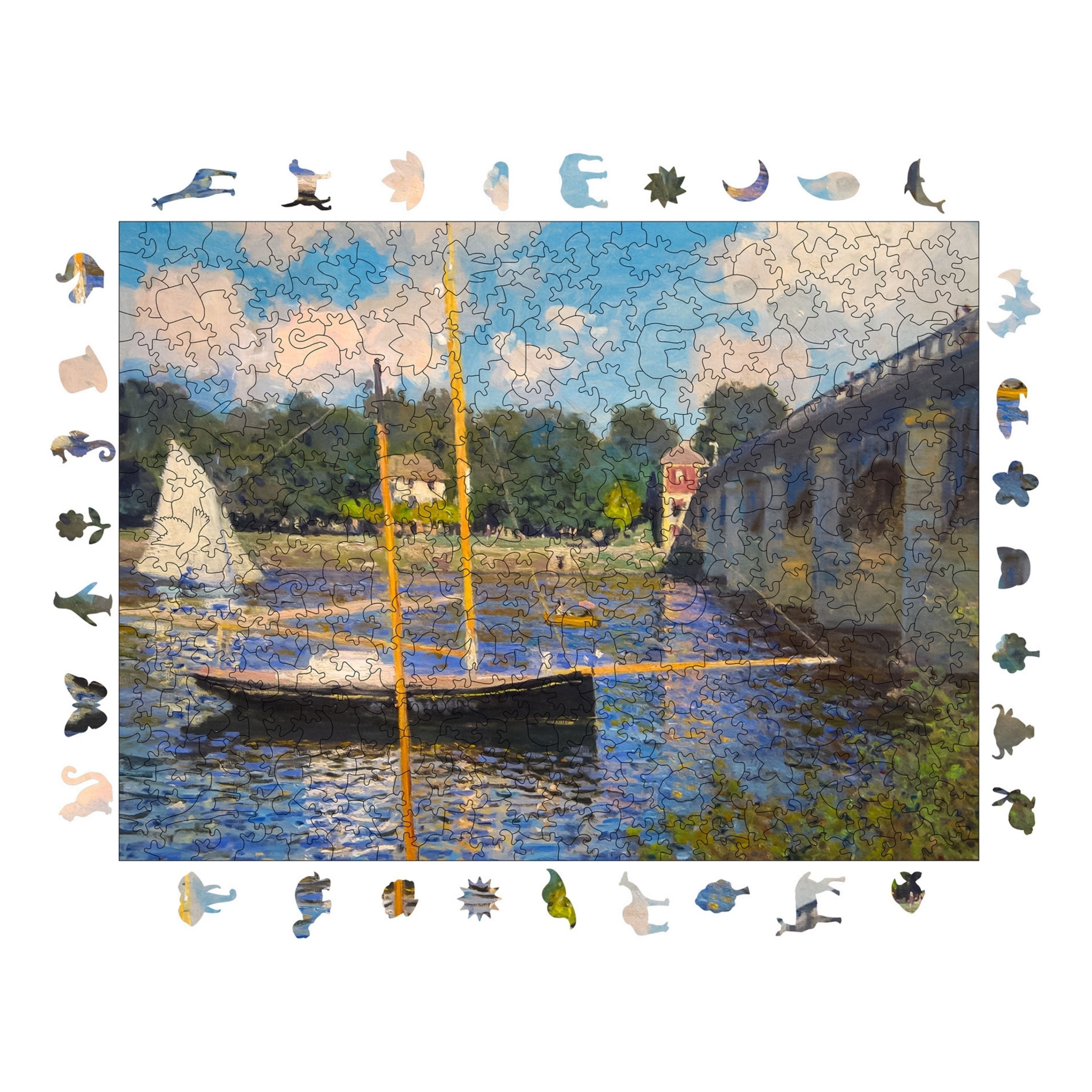 Claude Monet Argenteuil Köprüsü - Ahşap Puzzle