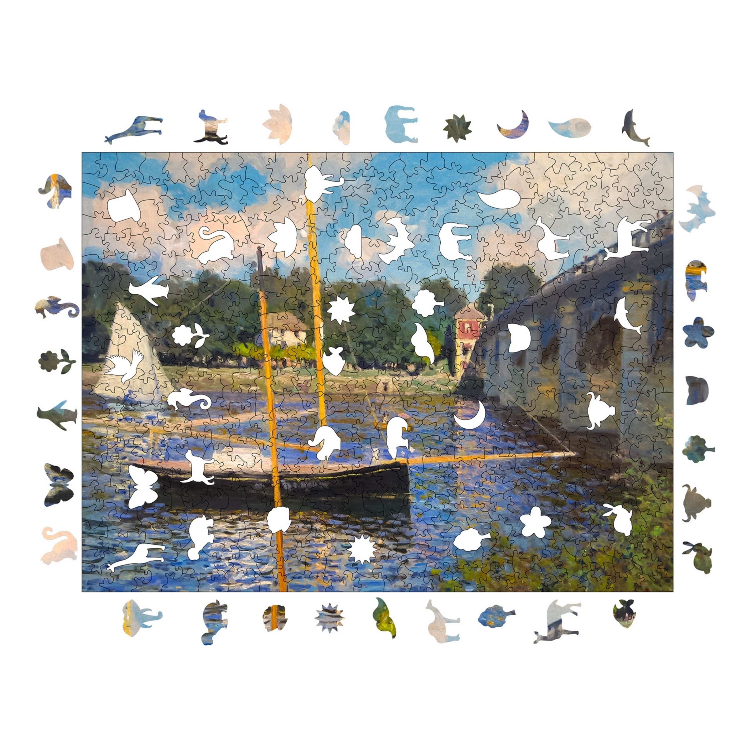 Claude Monet Argenteuil Köprüsü - Ahşap Puzzle