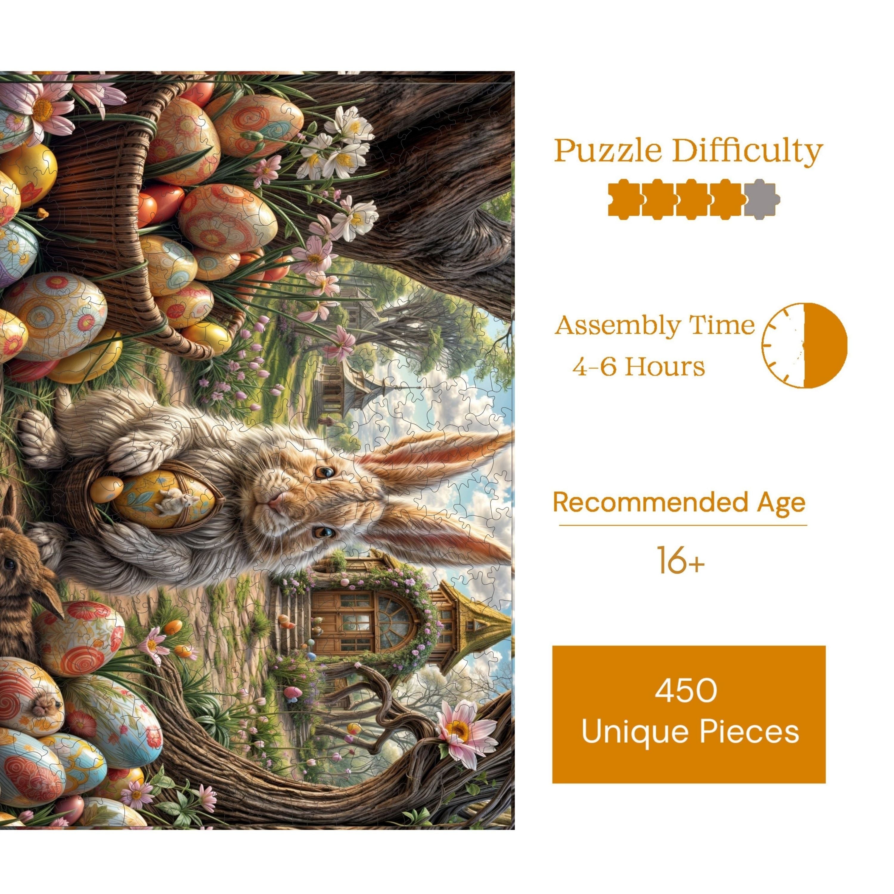 Paskalya Bahçesi - Ahşap Puzzle