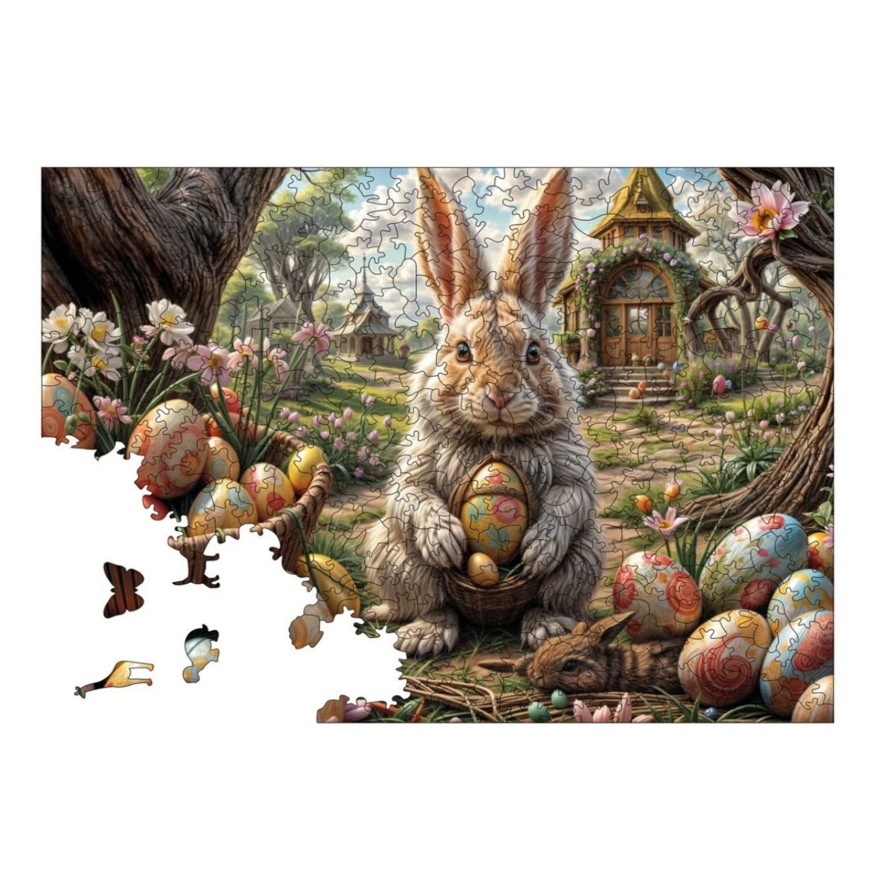 Paskalya Bahçesi - Ahşap Puzzle