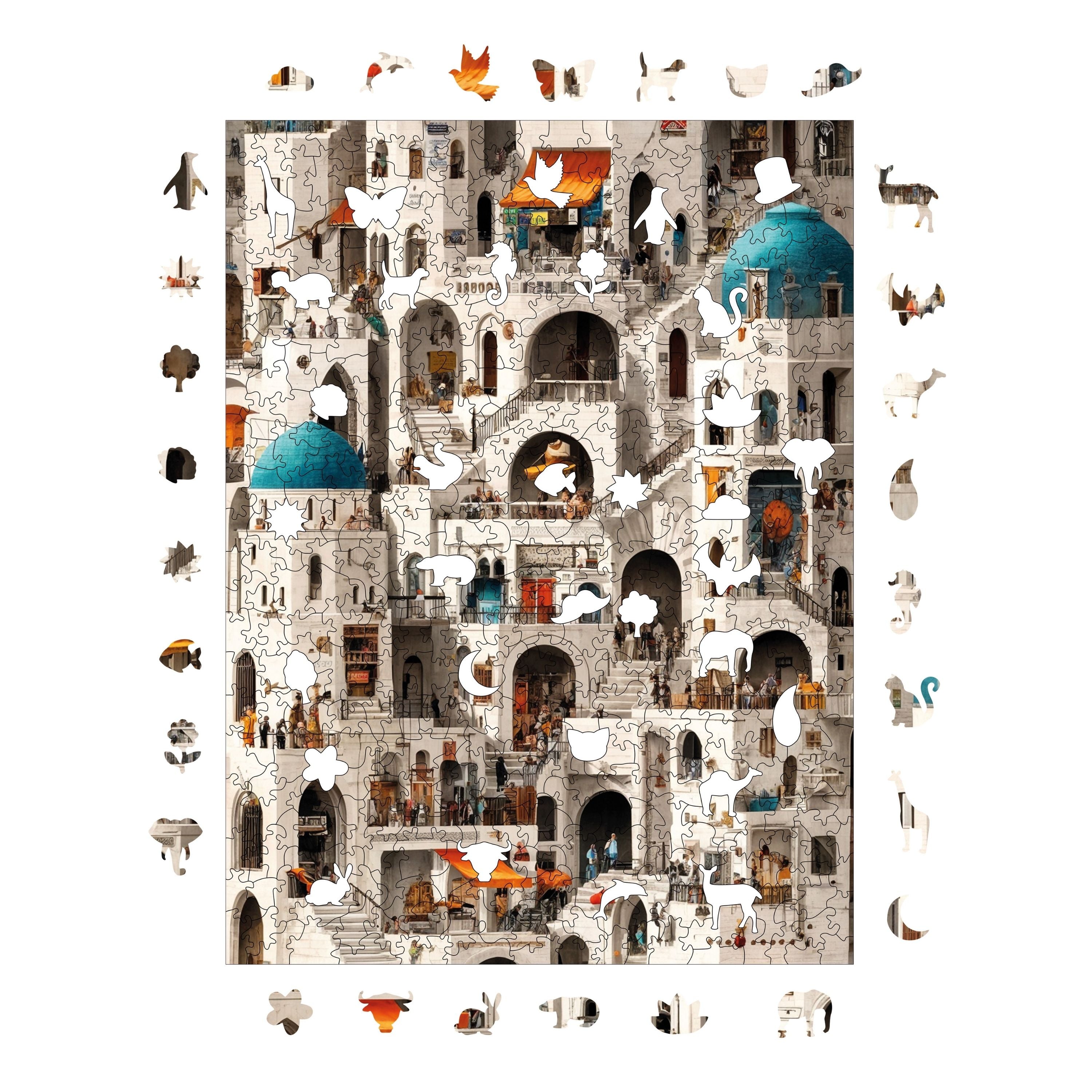 Labirent Evler - Ahşap Puzzle