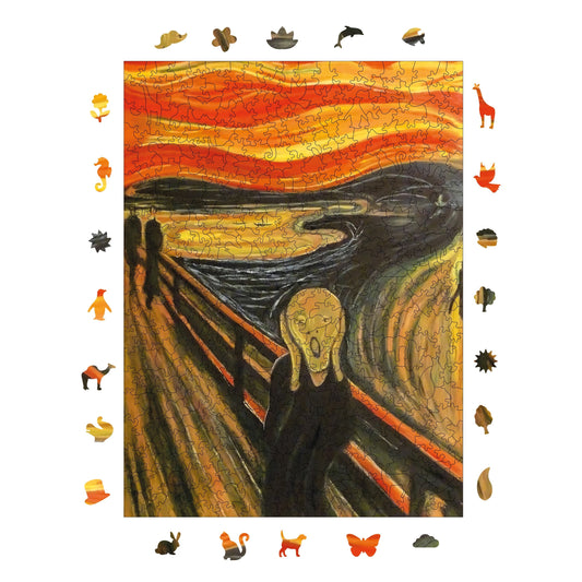 Yetişkinler İçin Ahşap Puzzle, Çığlık Premium Puzzle, 450 Parça Zorlu Ahşap Yapboz, 11,4"x15,4" (29x39 cm)