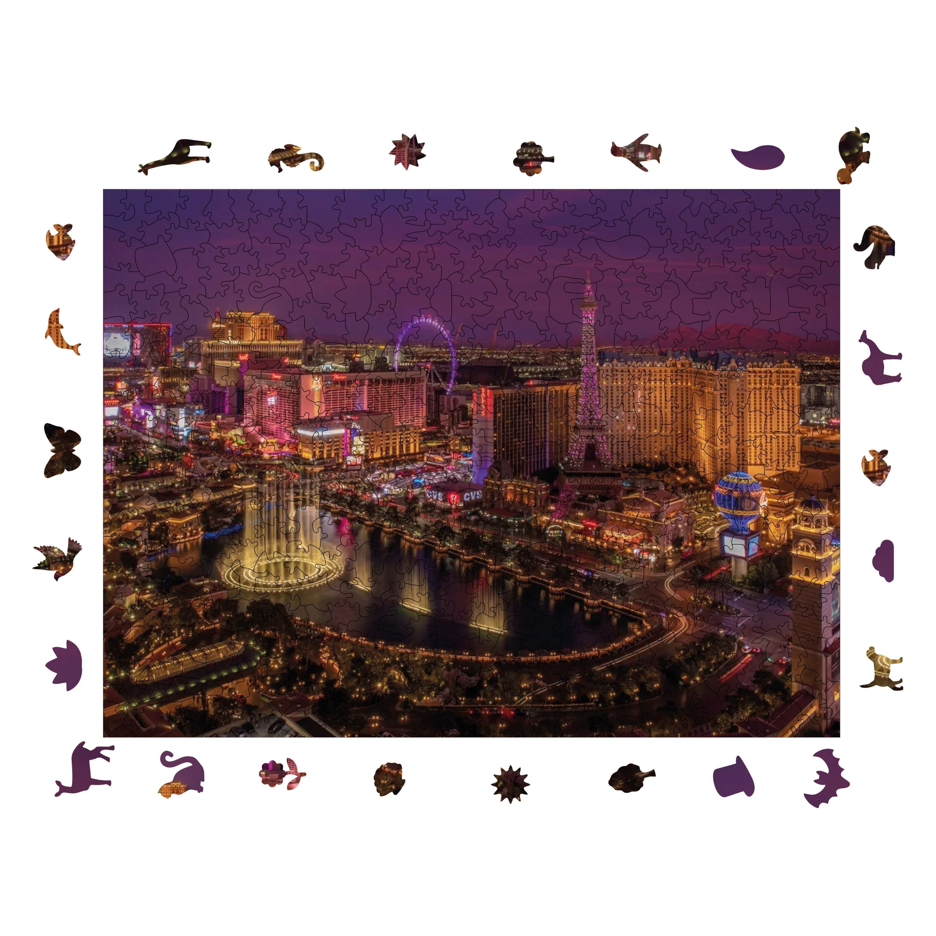 Vegas Geceleri - Ahşap Puzzle