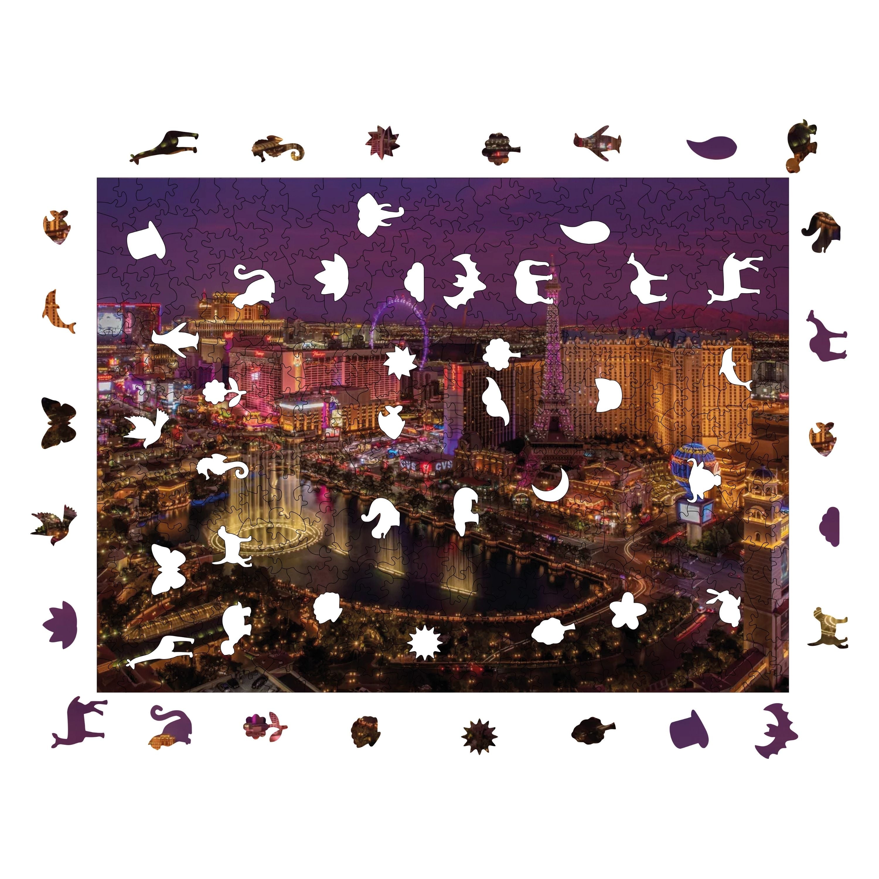 Vegas Geceleri - Ahşap Puzzle