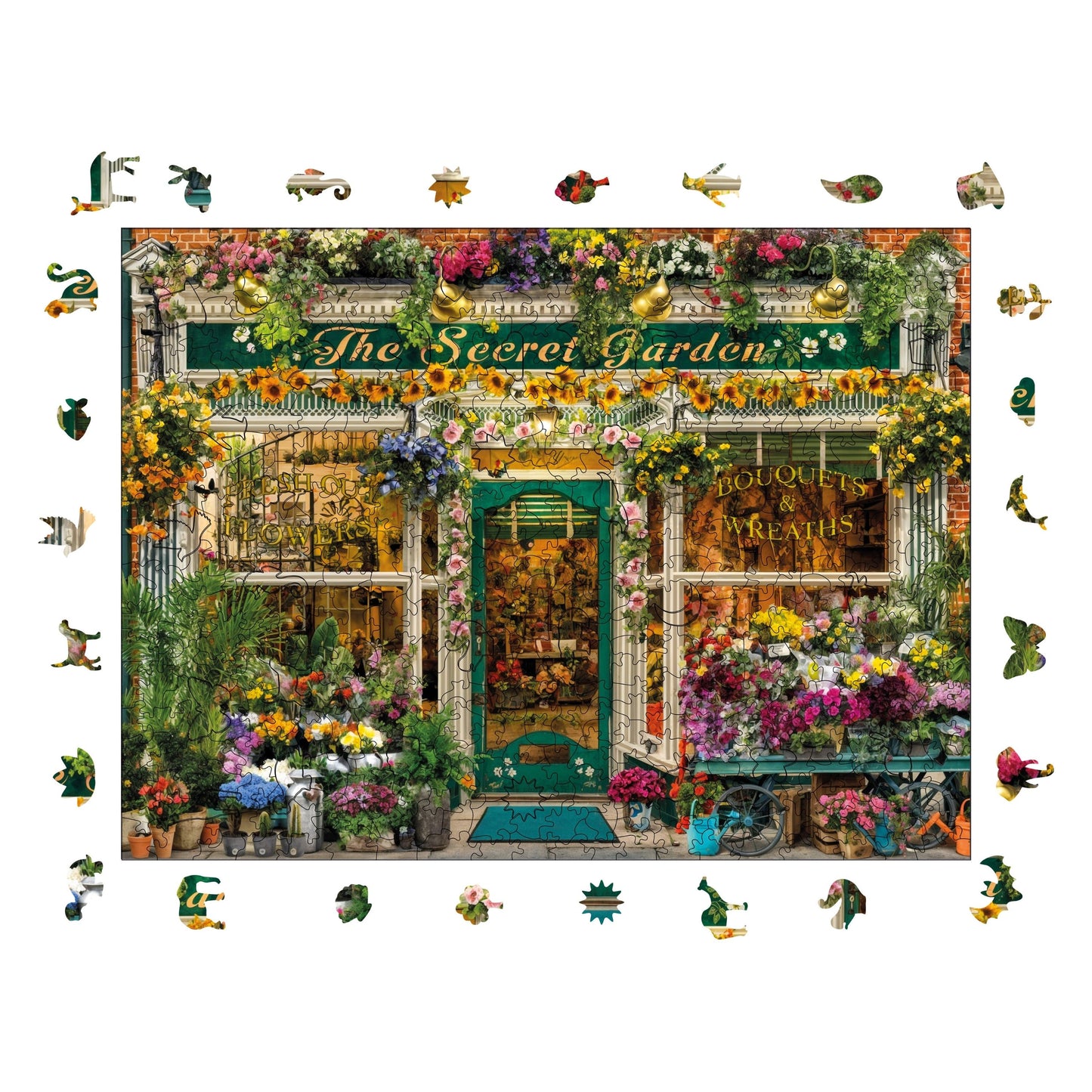 Holzpuzzle für Erwachsene, „Der geheime Garten“, Premium-Puzzle, 450 Teile, anspruchsvolles Holzpuzzle, 29 x 39 cm