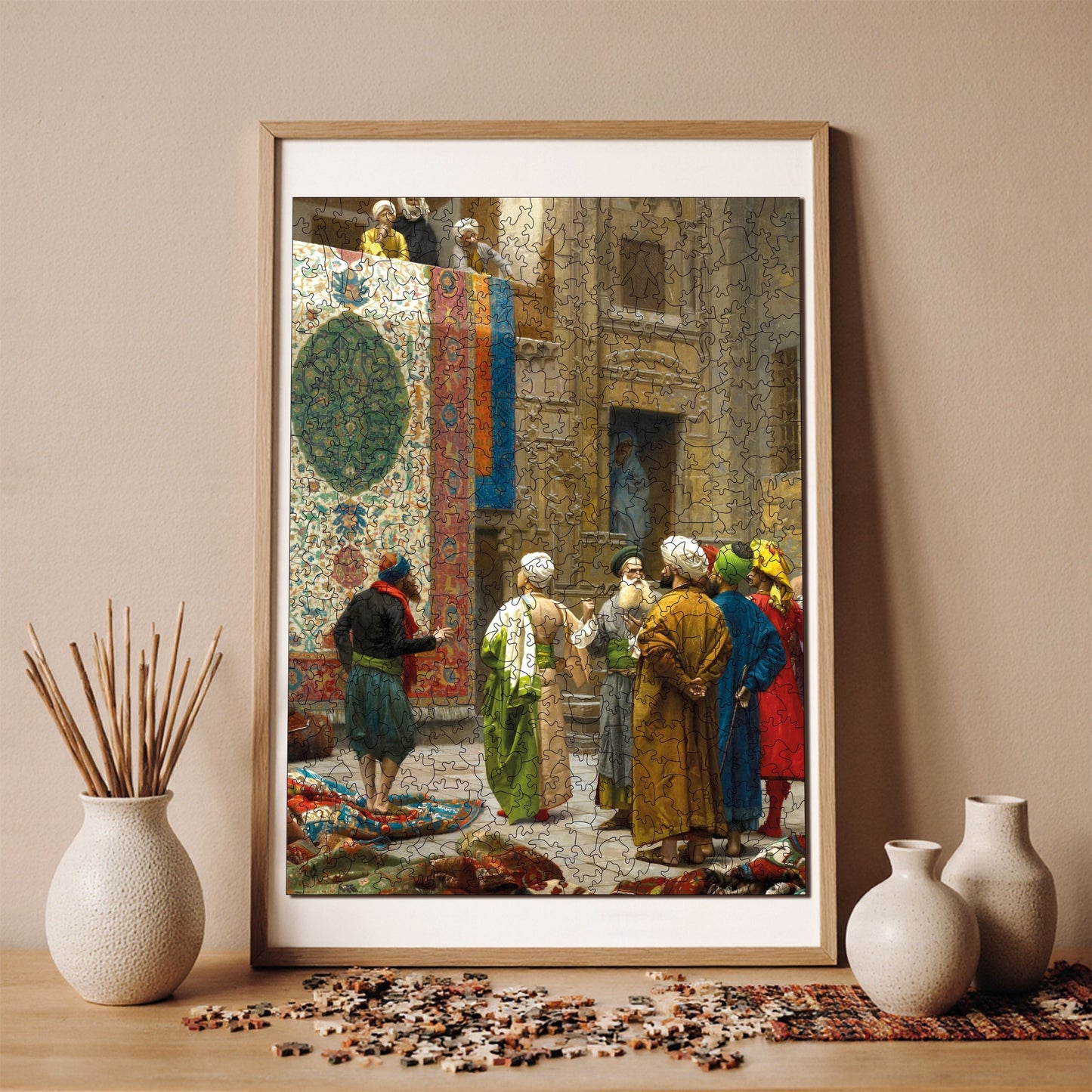 Holzpuzzle für Erwachsene, Carpet Merchant Premium-Puzzles, 450 Teile, anspruchsvolles Holzpuzzle, 29 x 39 cm