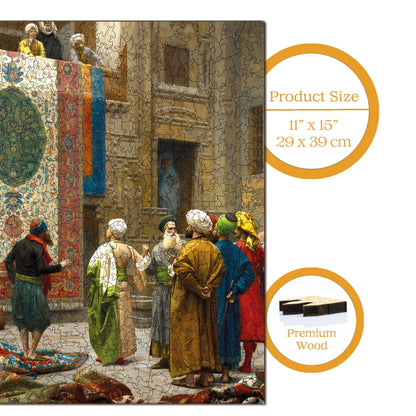 Holzpuzzle für Erwachsene, Carpet Merchant Premium-Puzzles, 450 Teile, anspruchsvolles Holzpuzzle, 29 x 39 cm