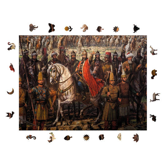 Yetişkinler İçin Ahşap Puzzle, "Fatih" Premium Puzzle, 450 Parça Zorlu Ahşap Yapboz, 11,4"x15,4" (29x39 cm)