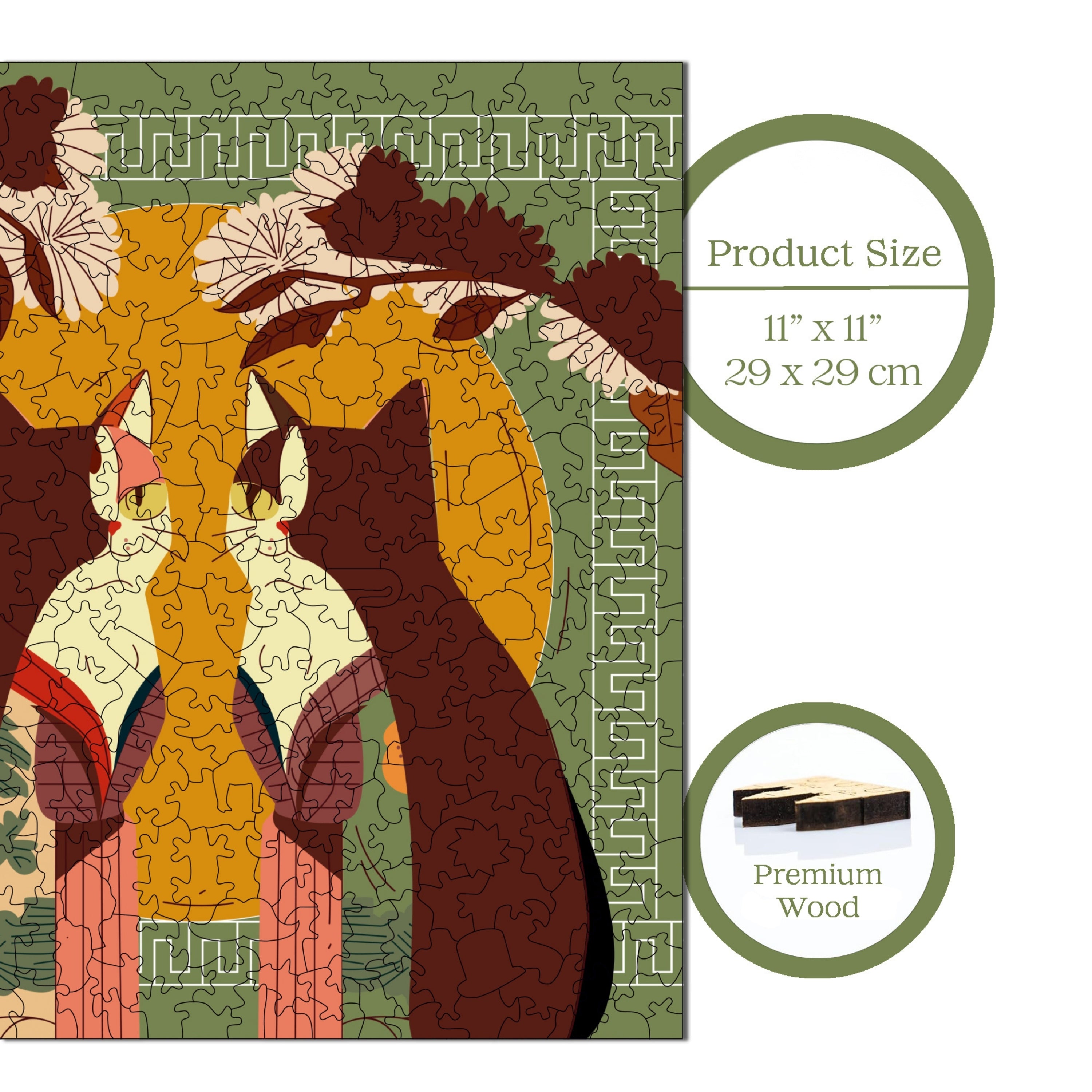 Kedilerin Dünyası - Ahşap Puzzle