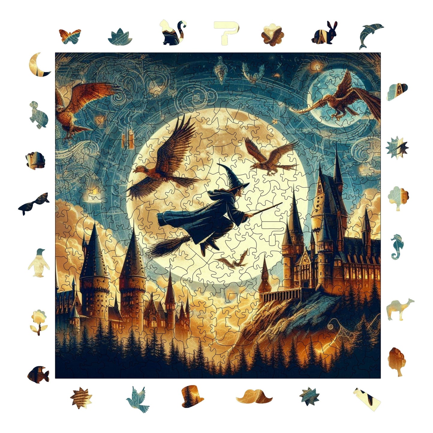 Wizard and Magic School – Wooden Jigsaw Puzzle