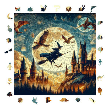 Wizard and Magic School – Wooden Jigsaw Puzzle