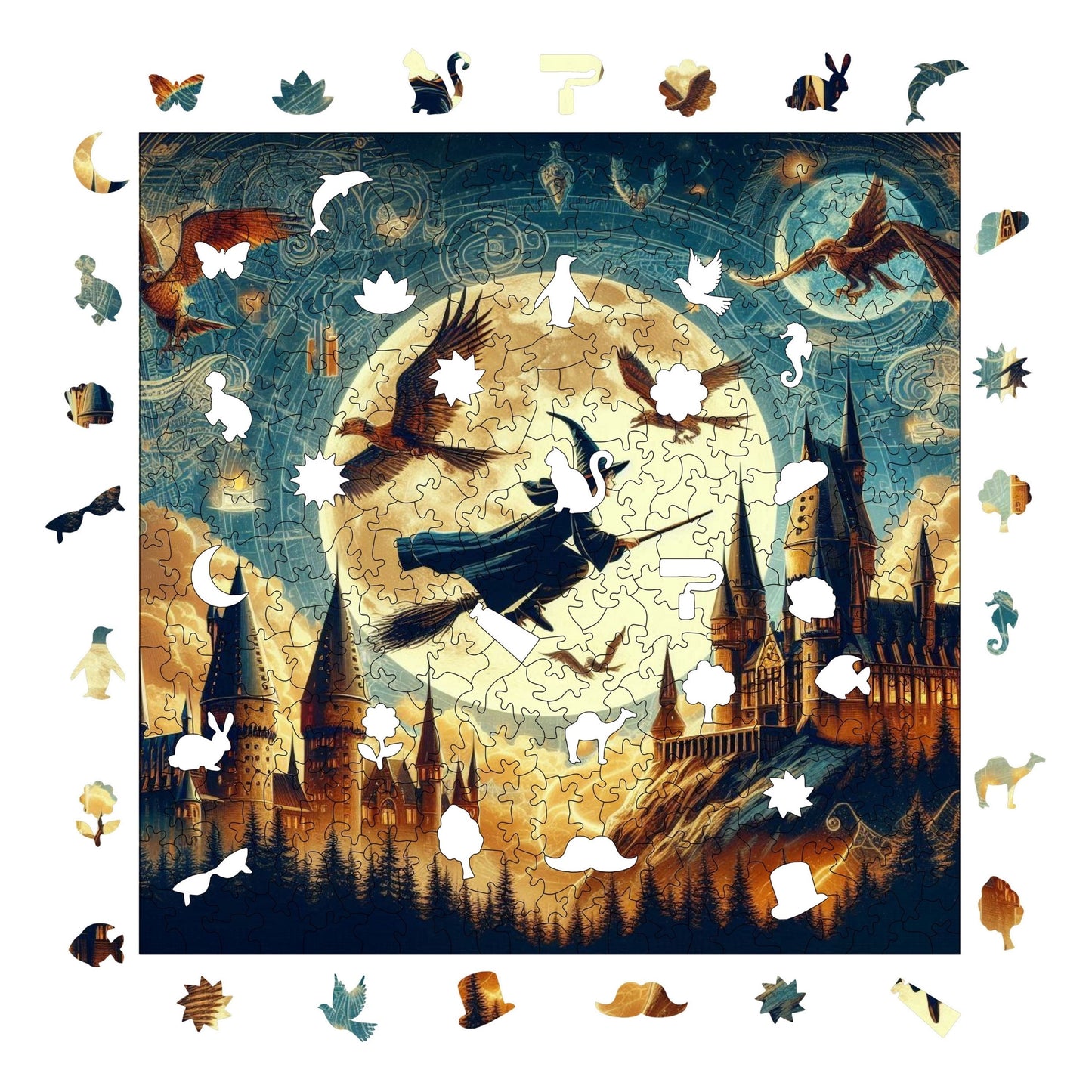 Wizard and Magic School – Wooden Jigsaw Puzzle