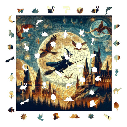 Wizard and Magic School – Wooden Jigsaw Puzzle