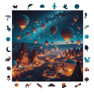 Kapadokya'nın Büyülü Balonları - Ahşap Puzzle