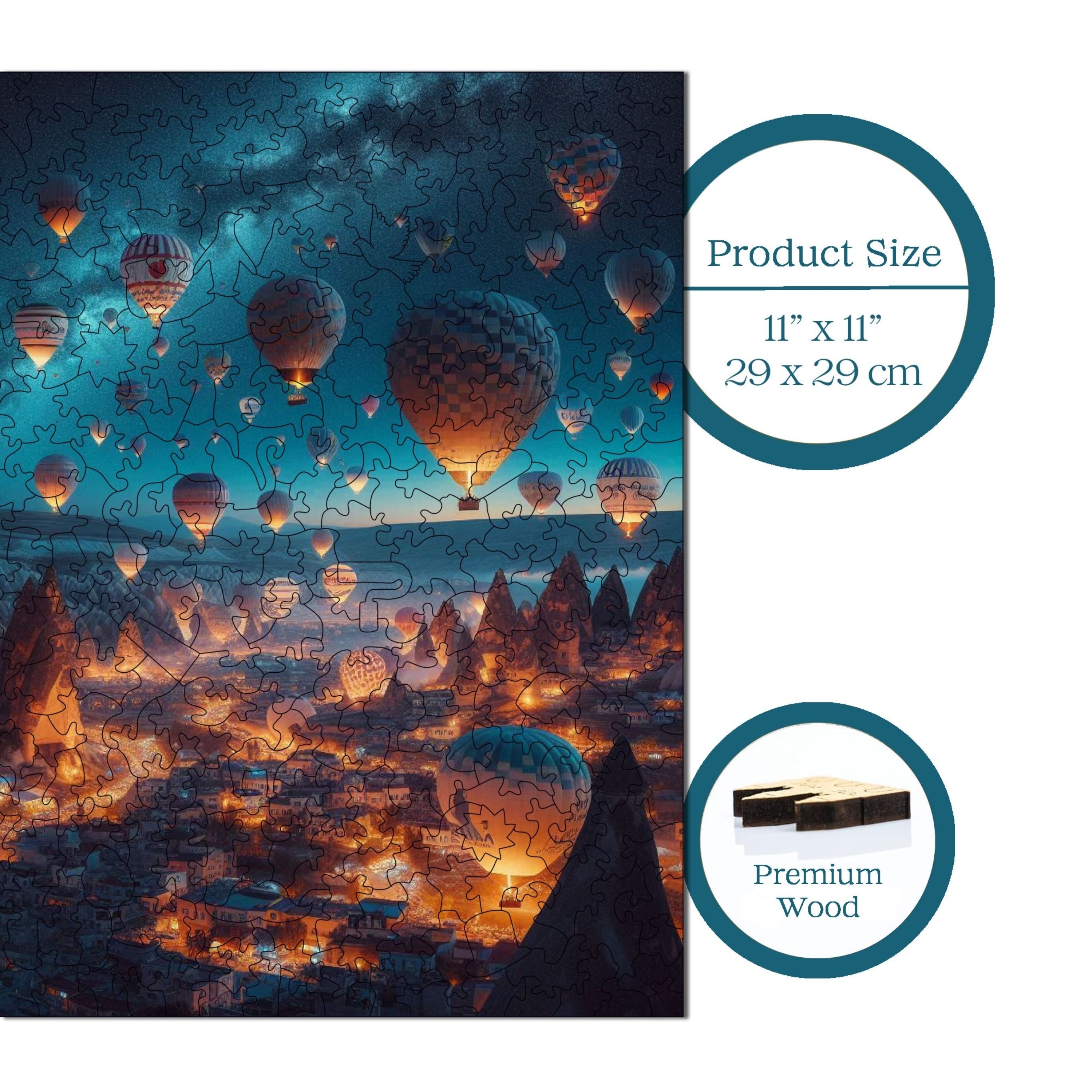 Kapadokya'nın Büyülü Balonları - Ahşap Puzzle