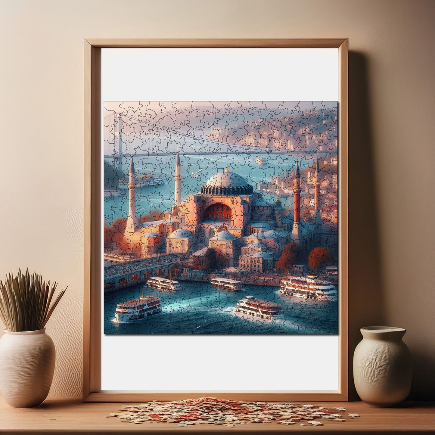 Holzpuzzle für Erwachsene, Hagia Sophia, Perle des Bosporus, Premium-Puzzle, 353 Teile, anspruchsvolles Holzpuzzle, 11,4"x11,4" (29 x 29 cm), einzigartige Form, Holzpuzzle für Erwachsene