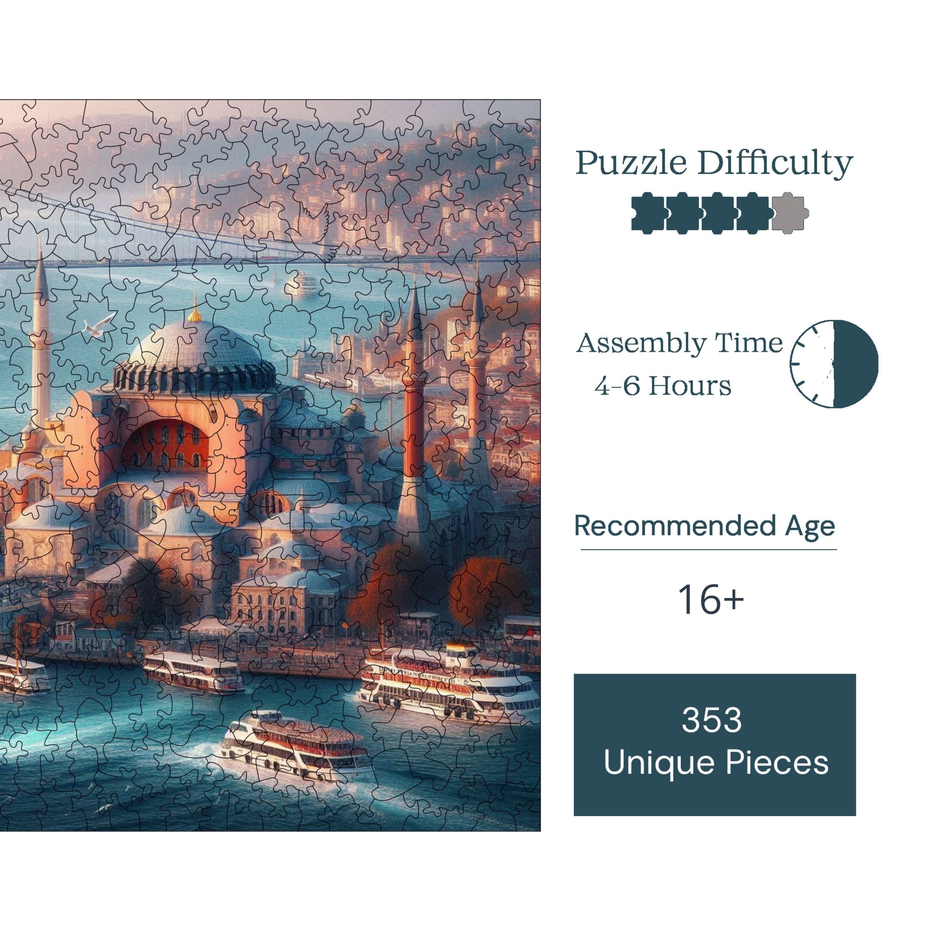  Boğaz'ın İncisi Ayasofya - Ahşap Puzzle