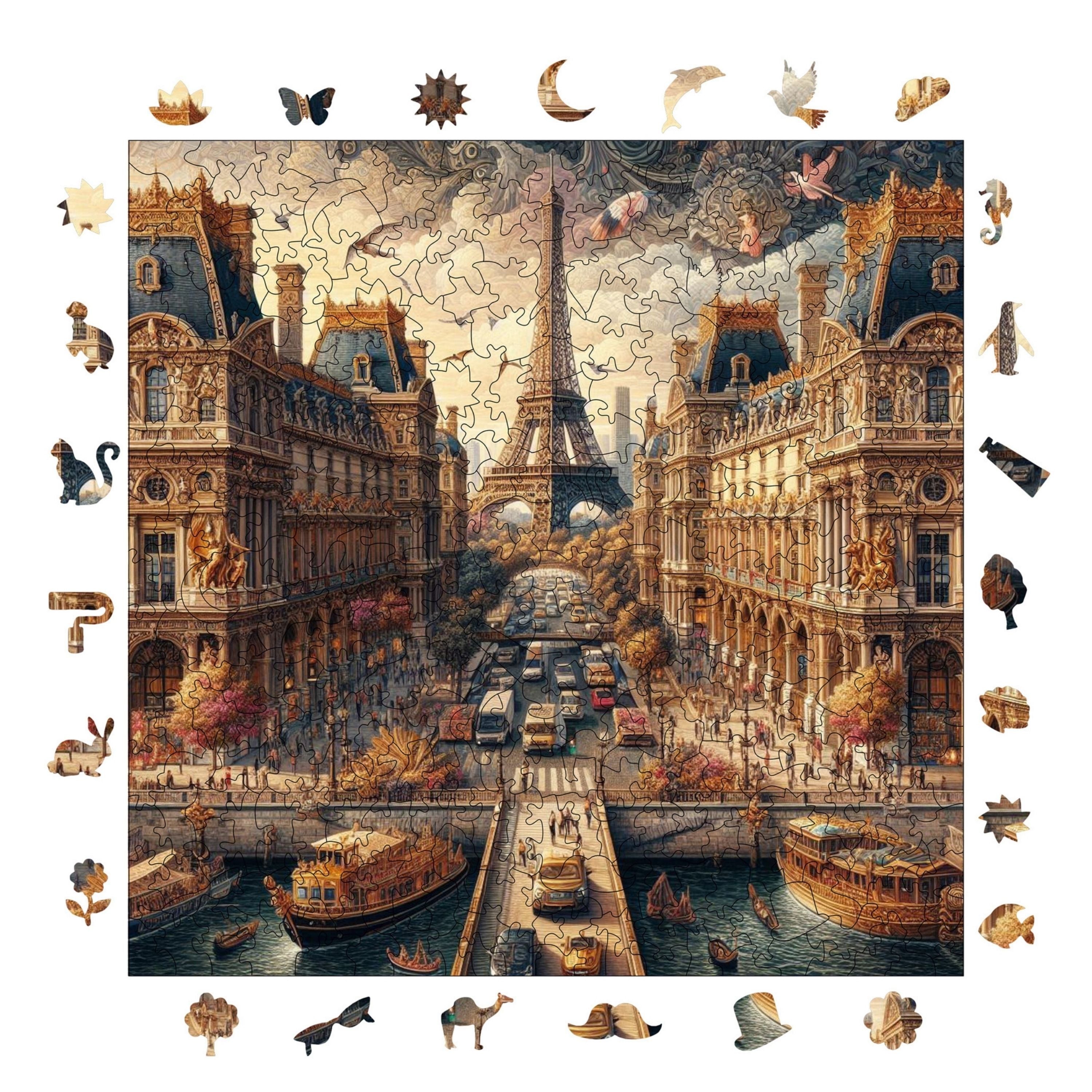 Masalsı Şehir Paris - Ahşap Puzzle