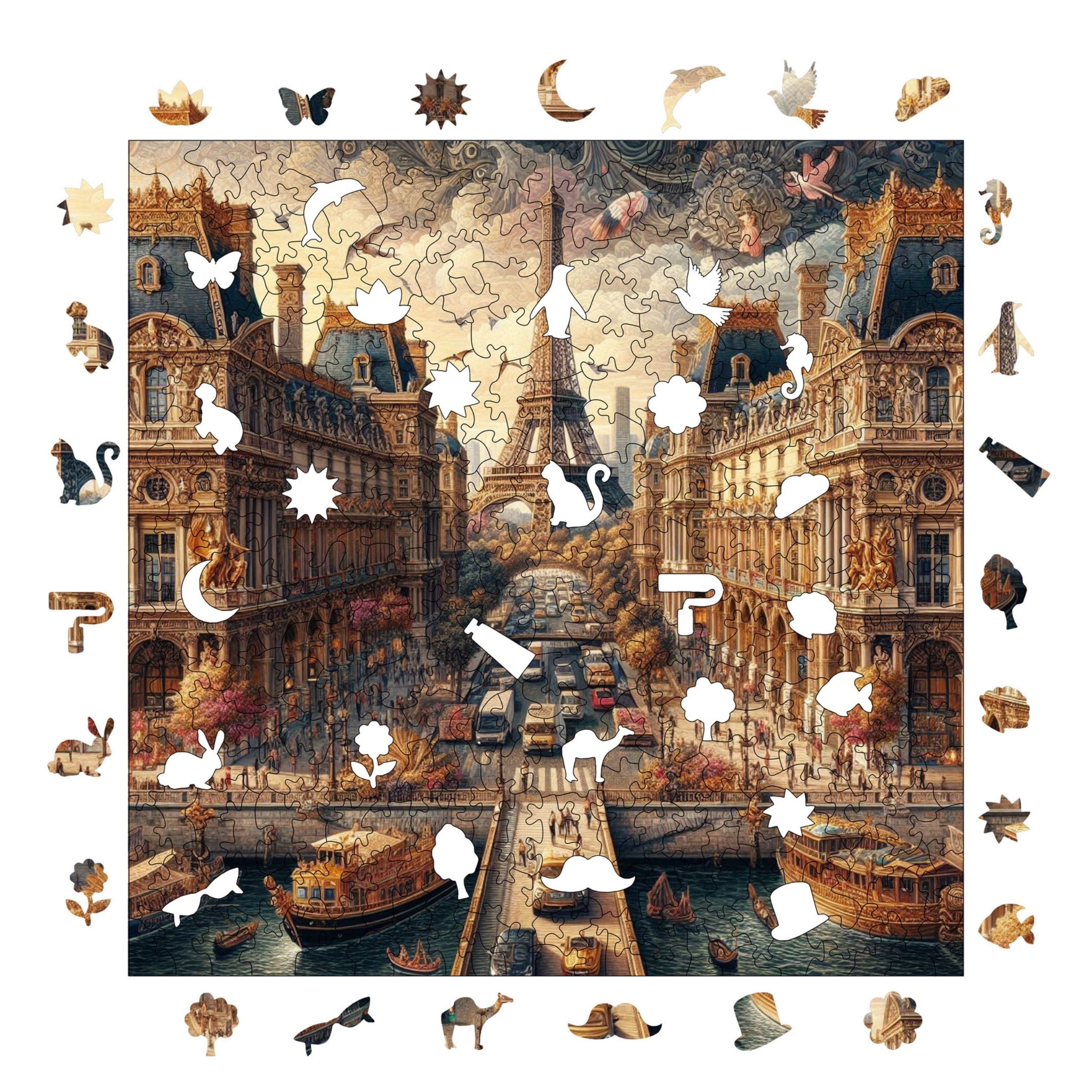 Masalsı Şehir Paris - Ahşap Puzzle