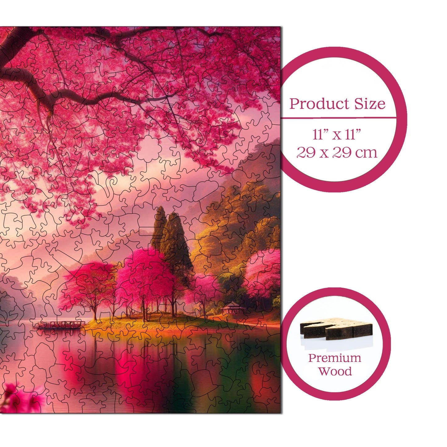 Peace of Sakura – Wooden Jigsaw Puzzle