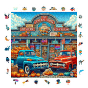  Küçük Kasaba Pazarı - Ahşap Puzzle