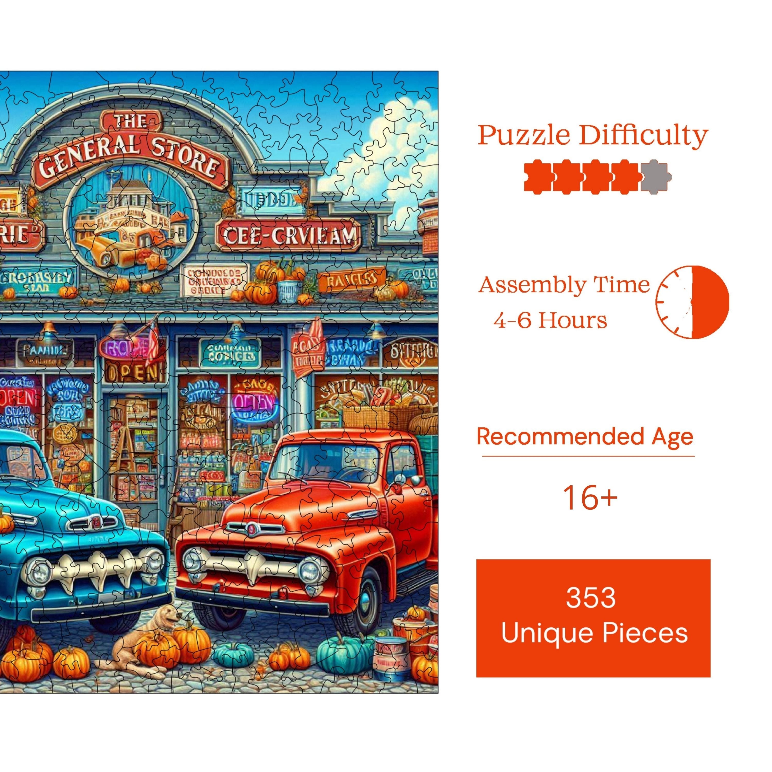  Küçük Kasaba Pazarı - Ahşap Puzzle