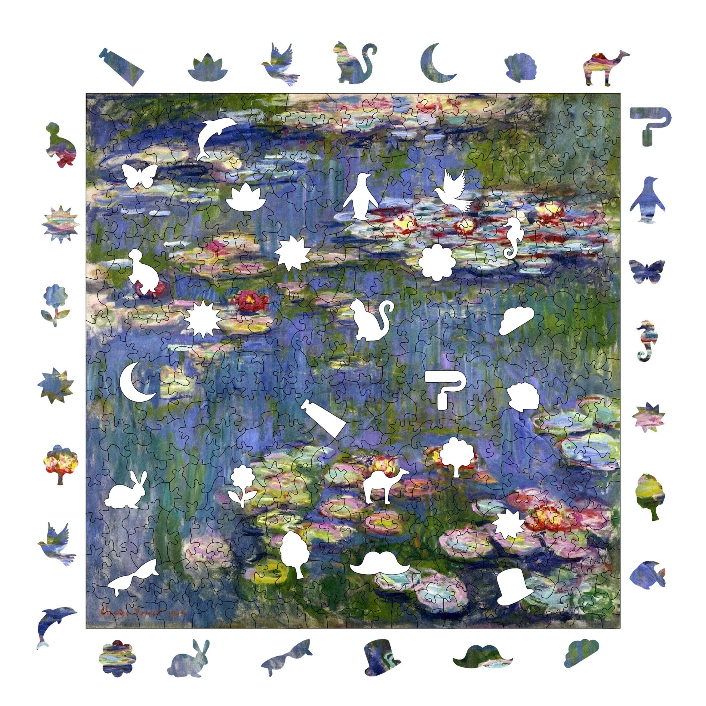 Claude Monet Nilüferler - Ahşap Puzzle