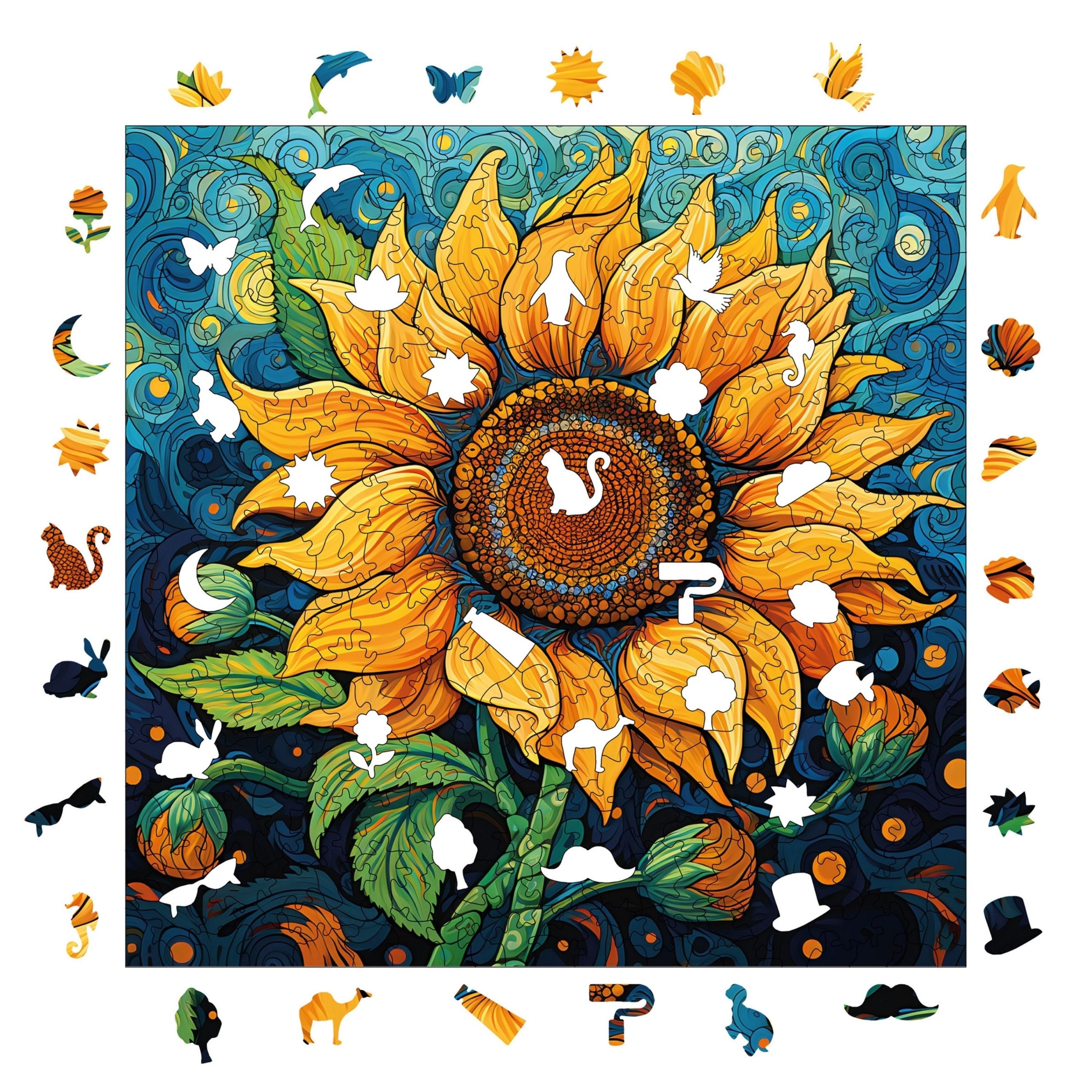 Ayçiçeği - Ahşap Puzzle