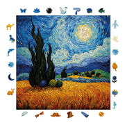 Van Gogh Yıldızlı Gece Reprodüksiyonu - Ahşap Puzzle