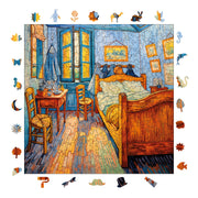 Van Gogh Yatak Odası Reprodüksiyonu - Ahşap Puzzle