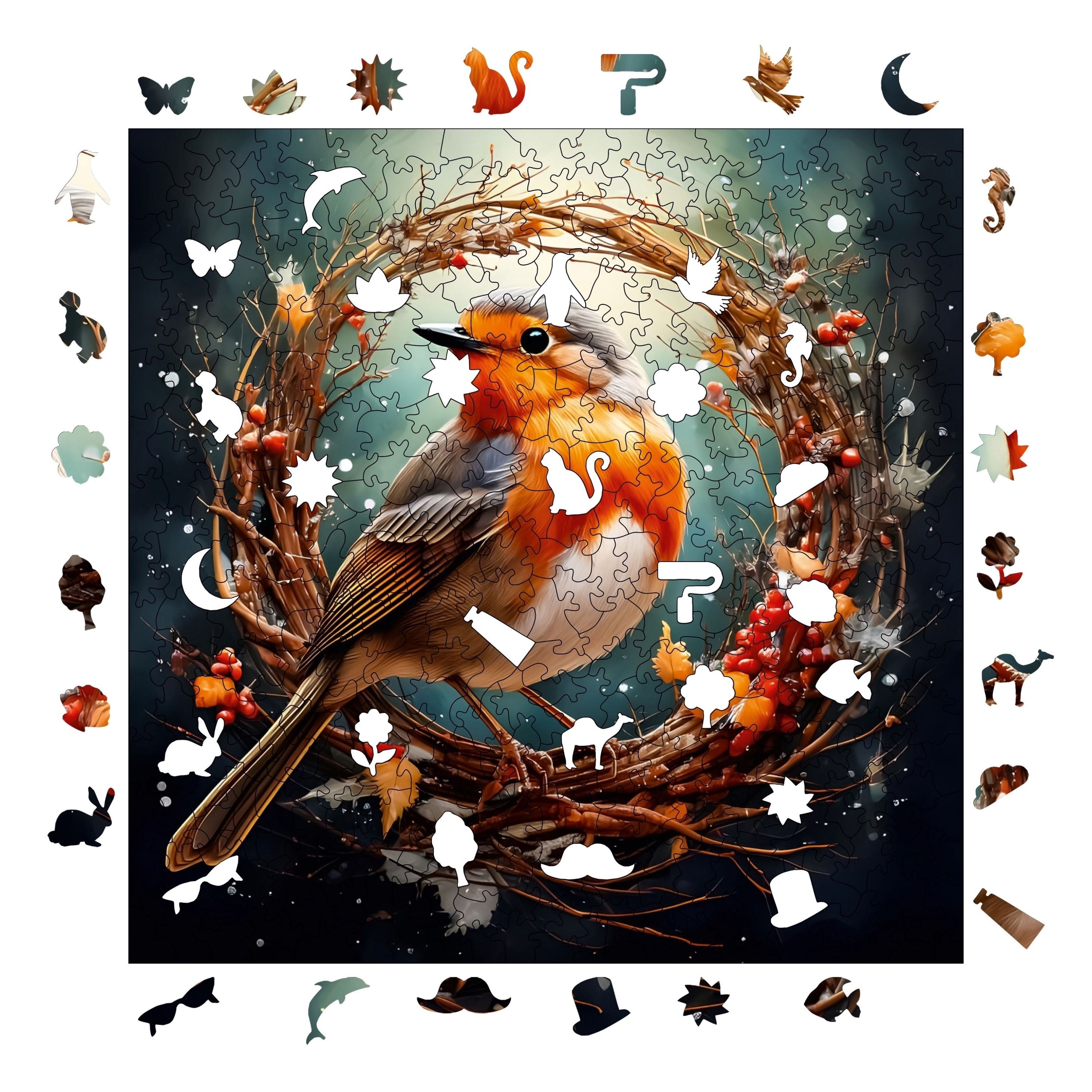 Robin Kuşu - Ahşap Puzzle