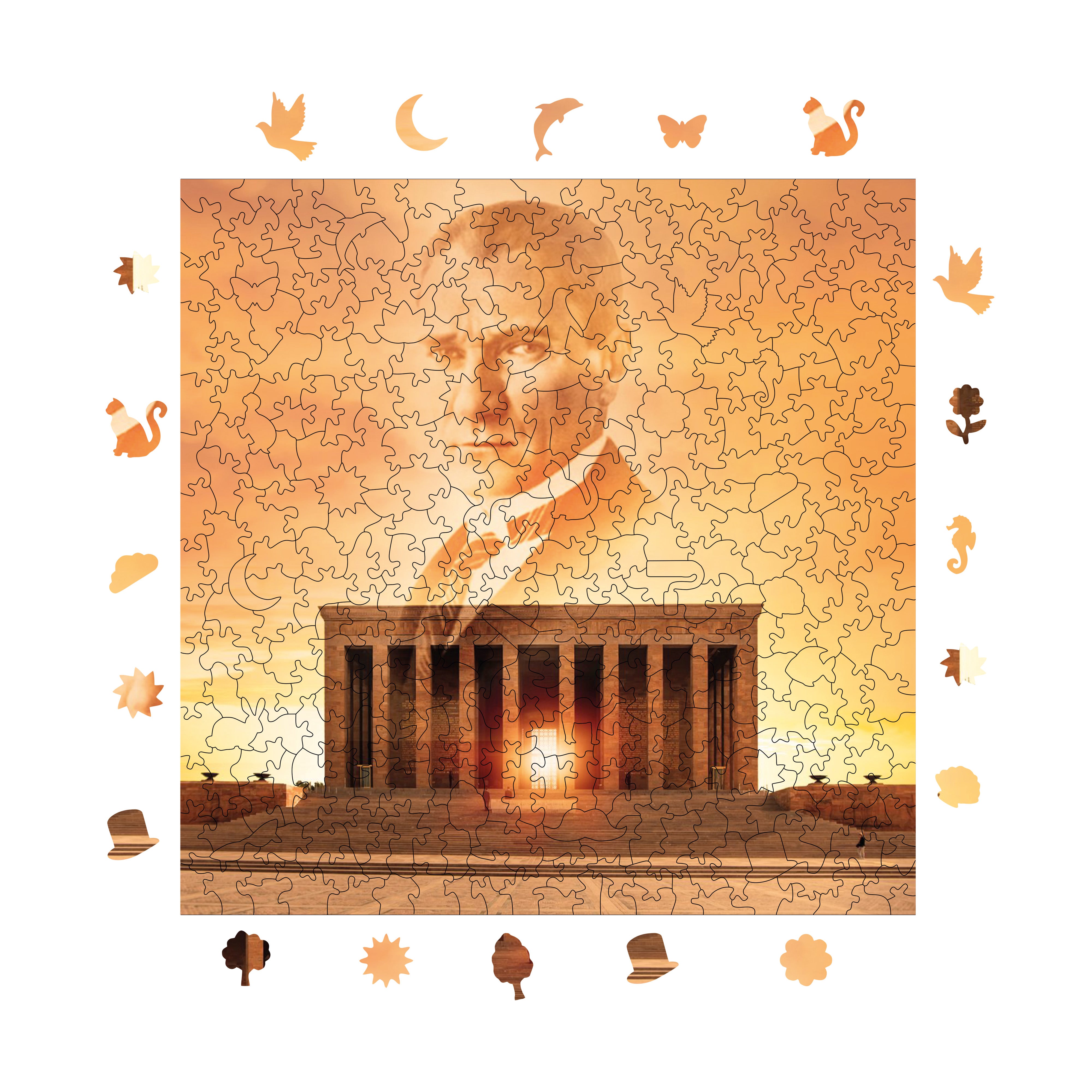  Ebedi Lider Mustafa Kemal Atatürk - Ahşap Puzzle