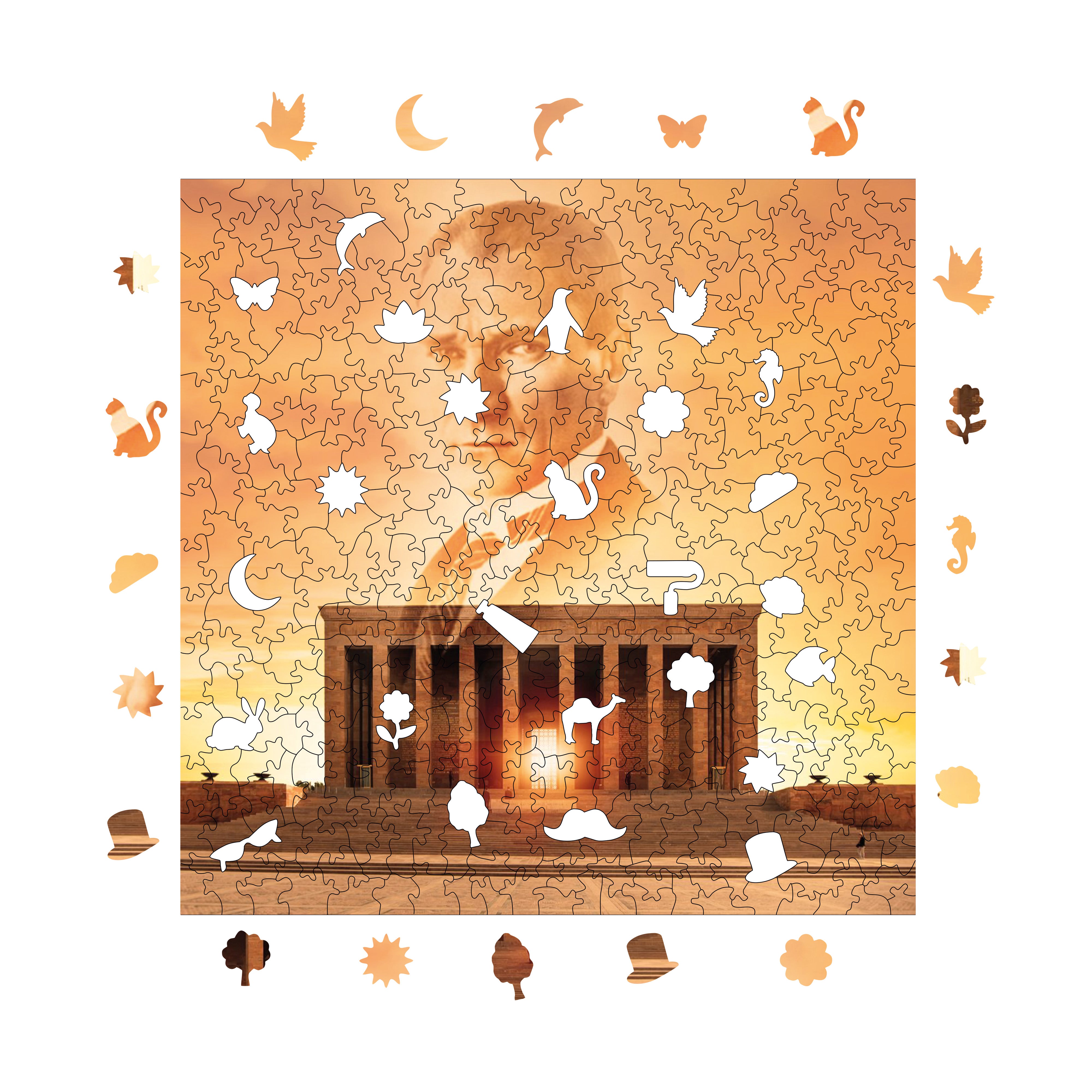  Ebedi Lider Mustafa Kemal Atatürk - Ahşap Puzzle