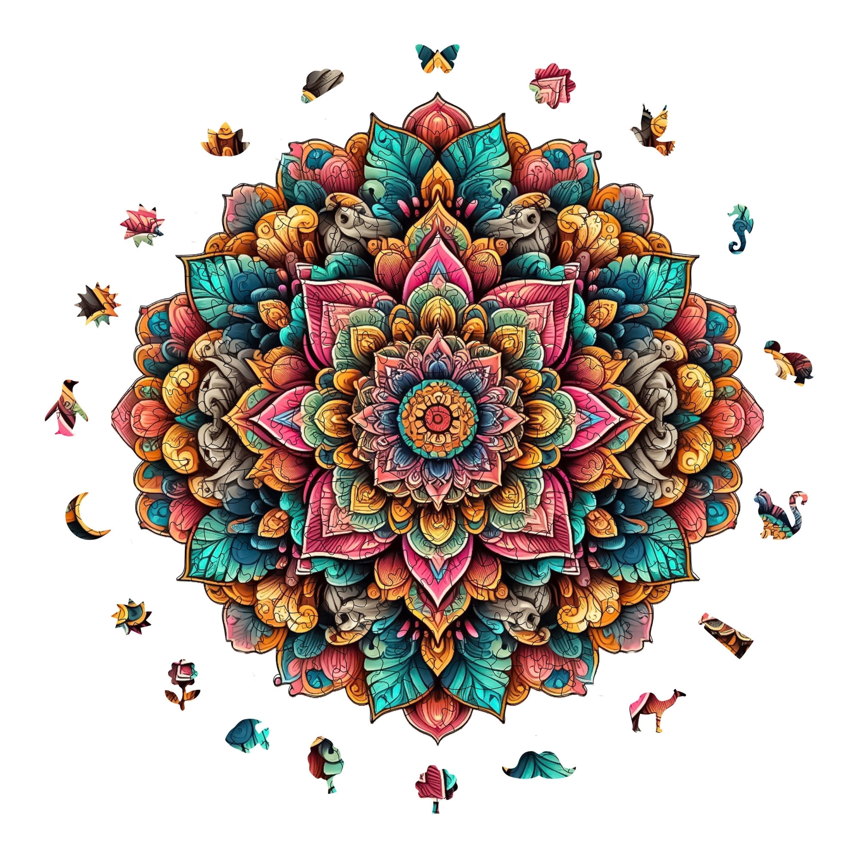 Mandala Sanatı - Ahşap Puzzle