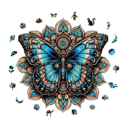 Mandala Butterfly – Wooden Jigsaw Puzzle