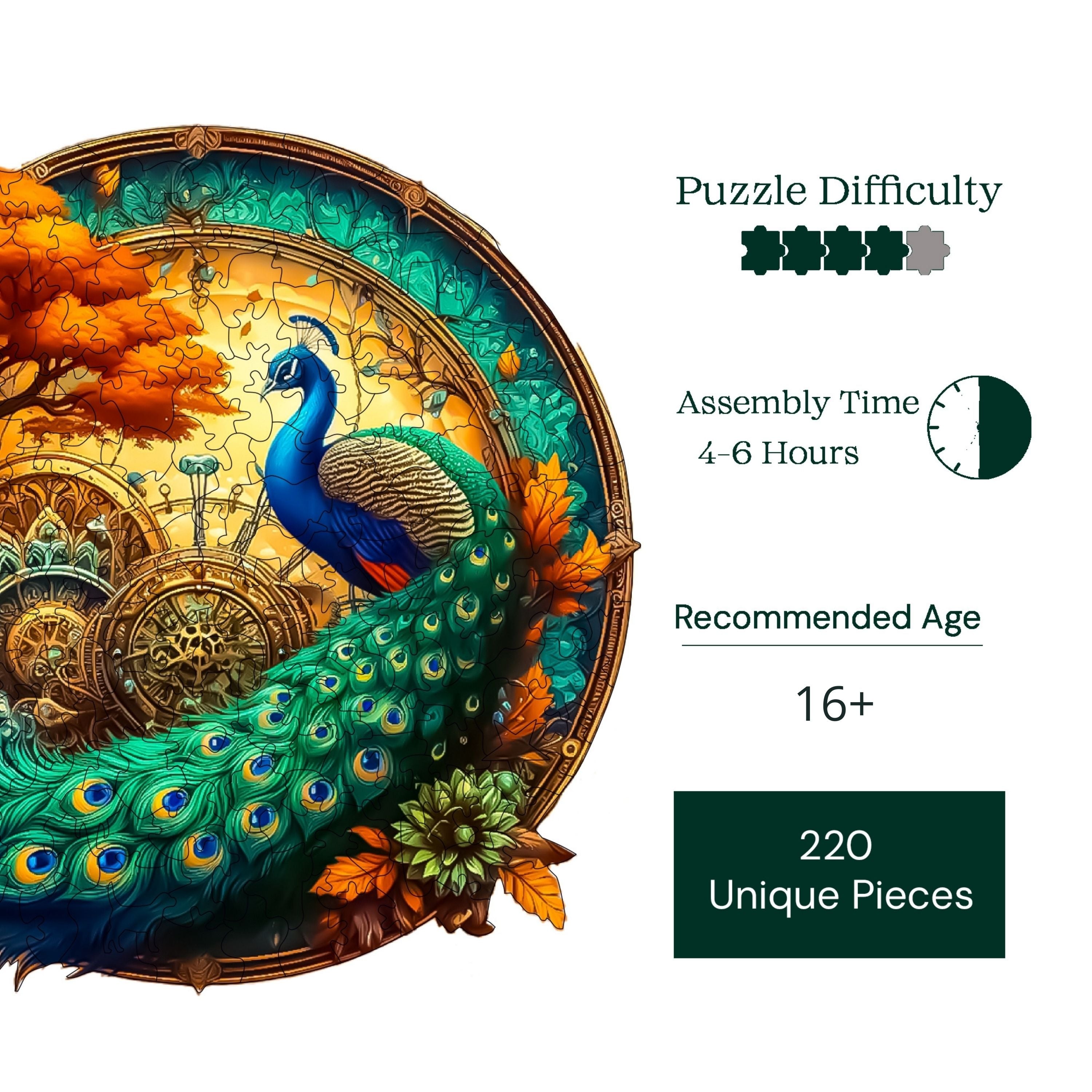 Tavus Kuşu - Ahşap Puzzle