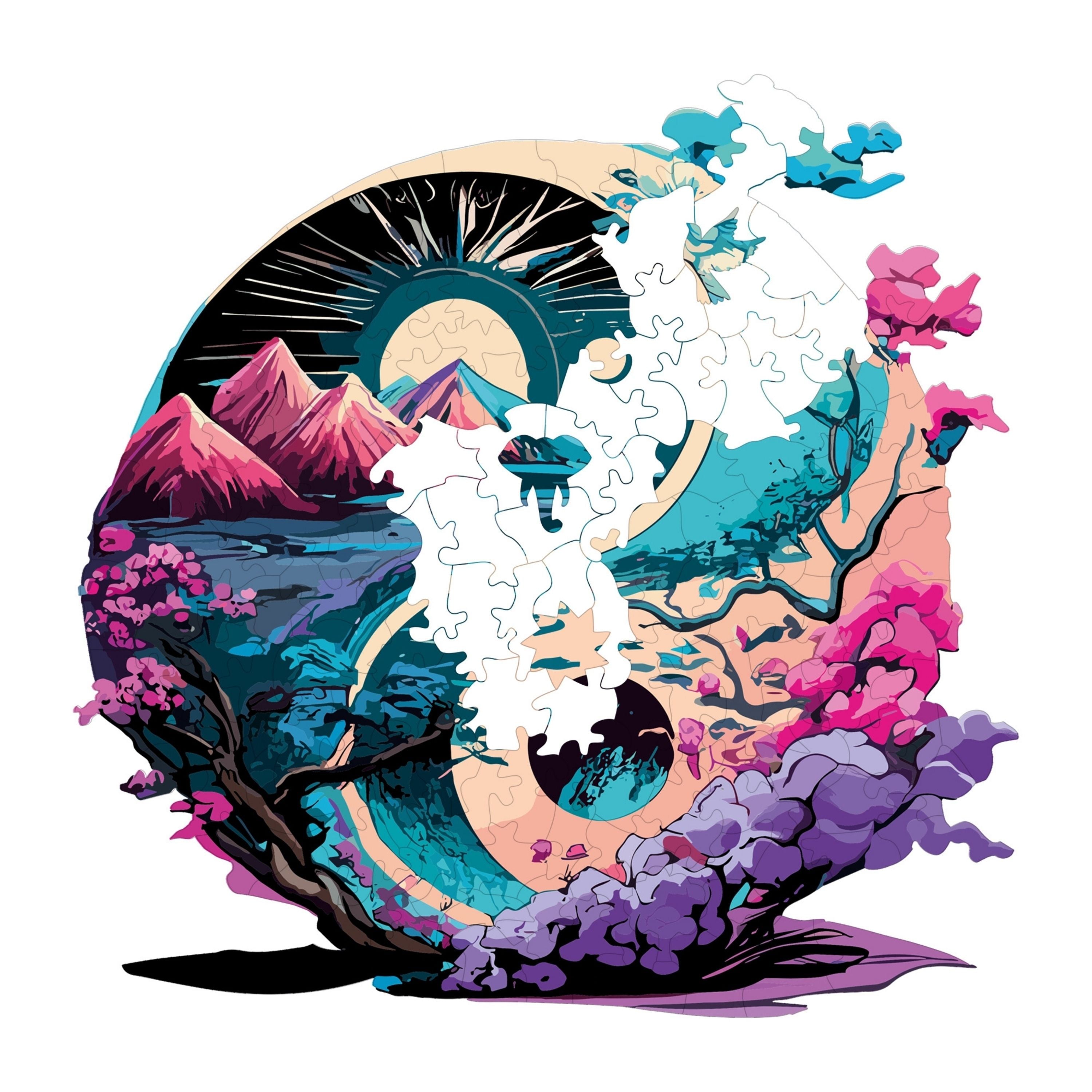  Yin Yang - Ahşap Puzzle