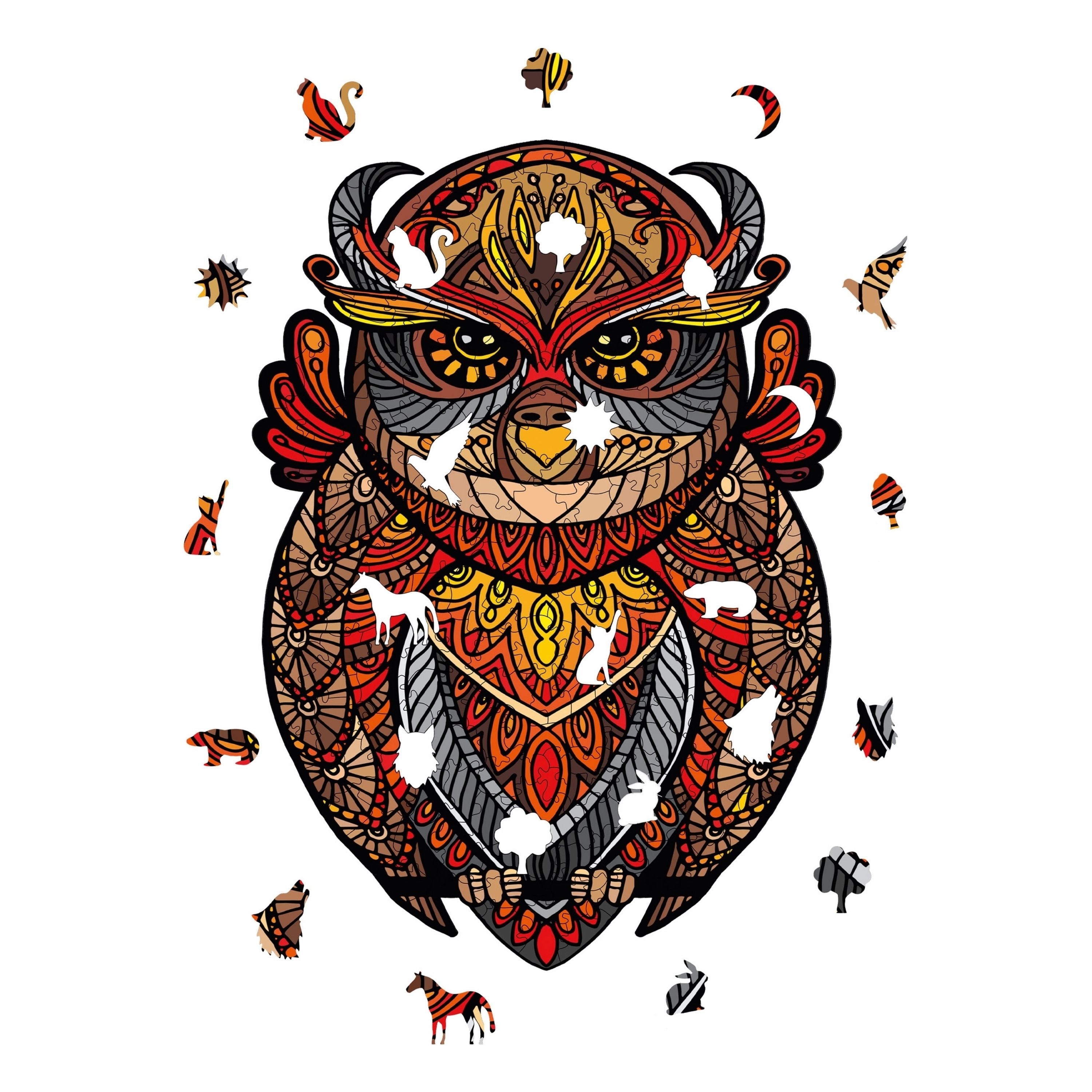 Baykuş Figürü - Ahşap Puzzle