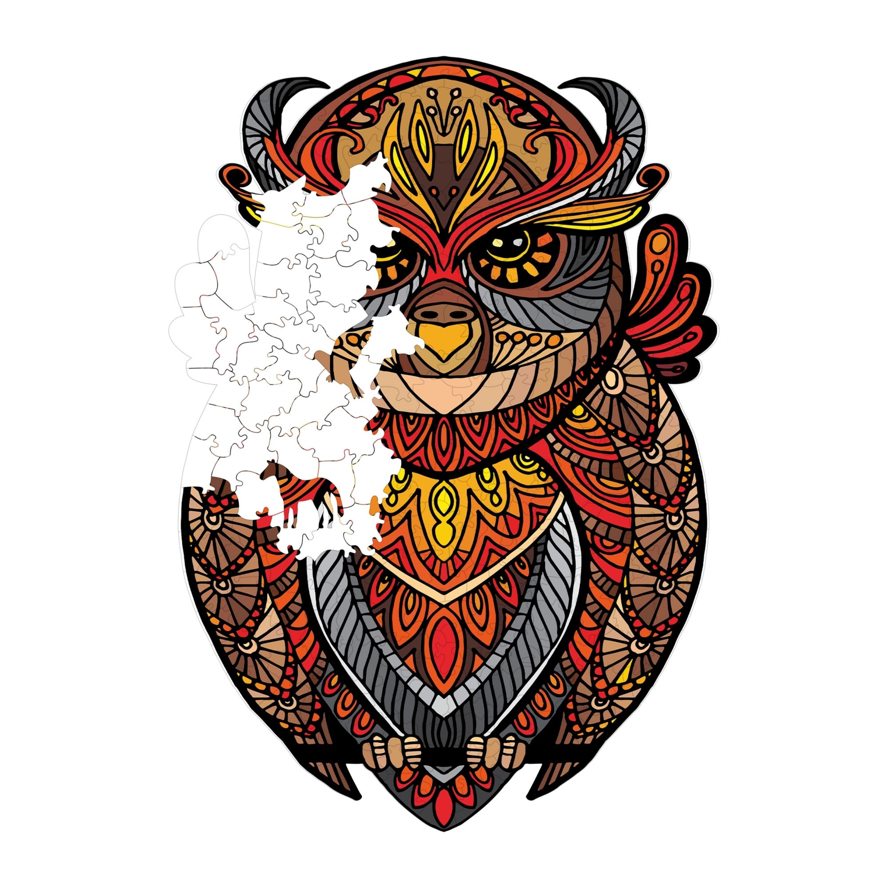 Baykuş Figürü - Ahşap Puzzle